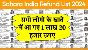 Sahara India Refund List 2024